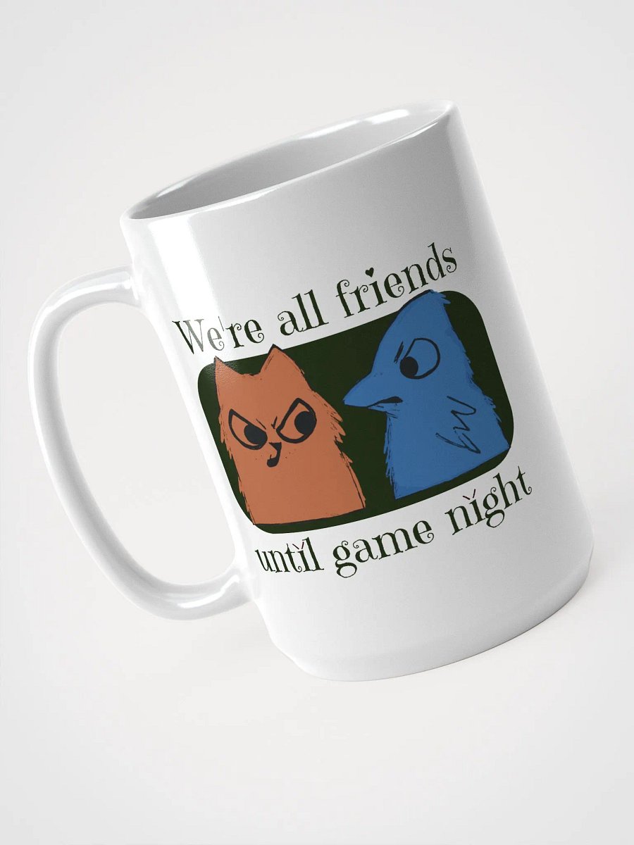 Root Factions Mug for Board Gamers, large 15 oz. Coffee Cup Were All Friends Until Game Night product image (5)