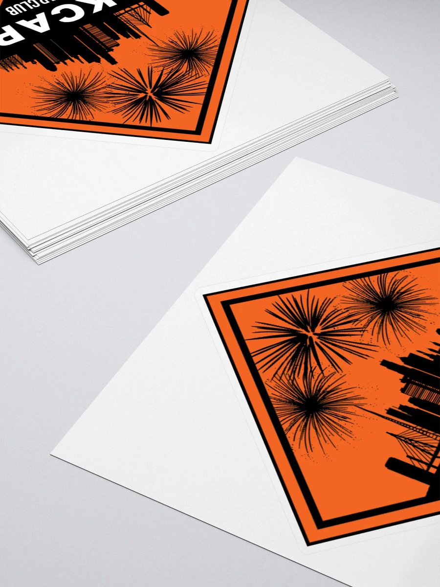 KCAP Stickers - Black Logo on Orange product image (4)