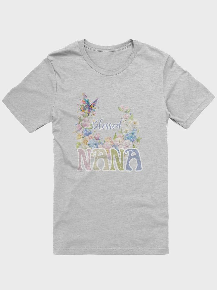 Blessed Nana - Delicate Floral Half Wreath Design T-Shirt product image (2)