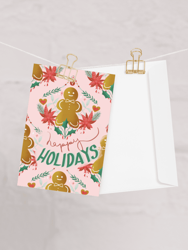 Gingerbread Man Greeting Card »Happy Holidays« product image (3)