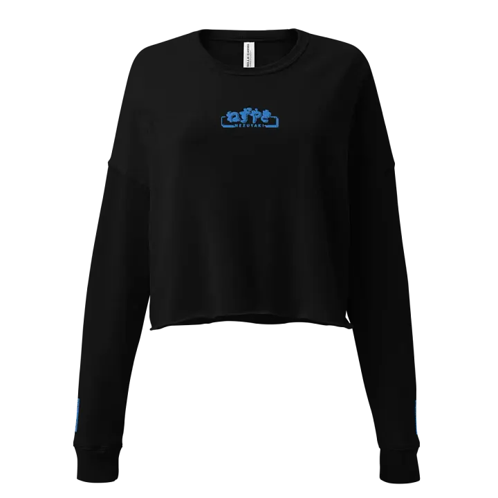 Hiragana! Nezuyaki Fleece Crop Top (Blue) product image (1)