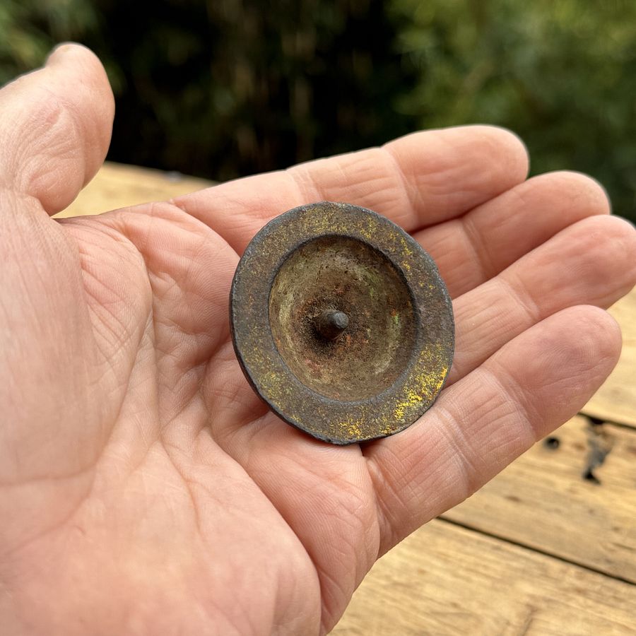 🎎 Antique Japanese Metal Spinning Top – Showa Era Toy – Japan Antique Roadshow product image (6)