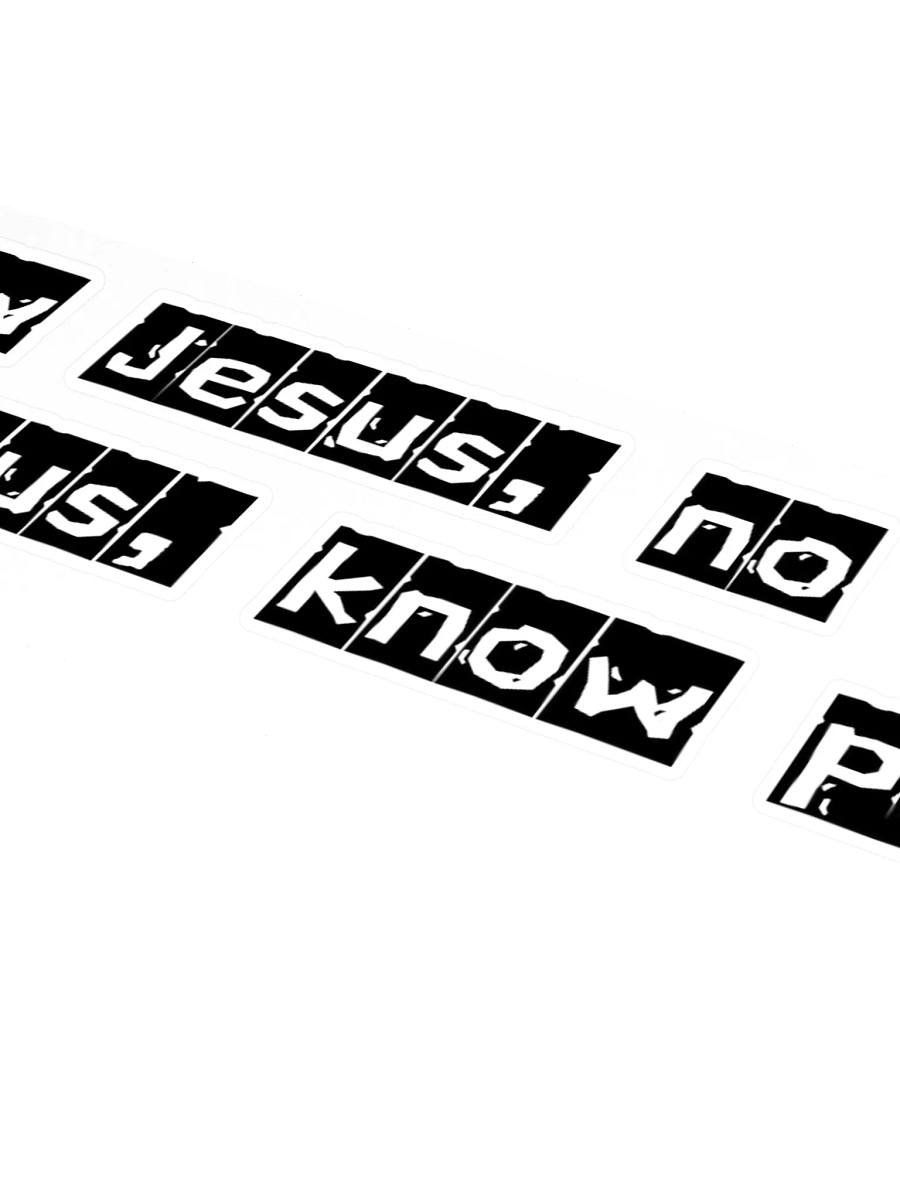 No Jesus, know peace - large sticker product image (4)