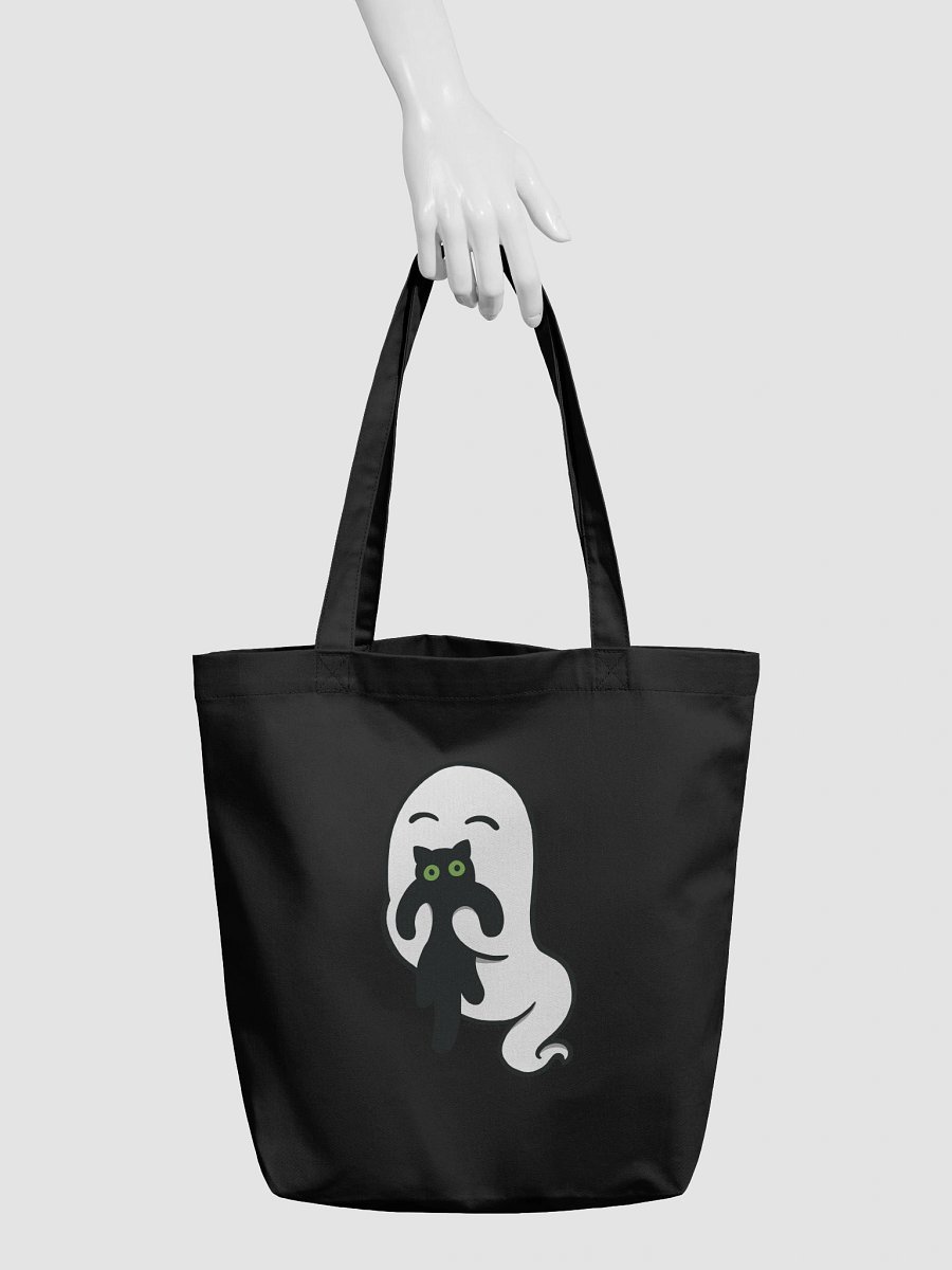 Ghost Kitty Eco Cotton Tote Bag - Black product image (3)