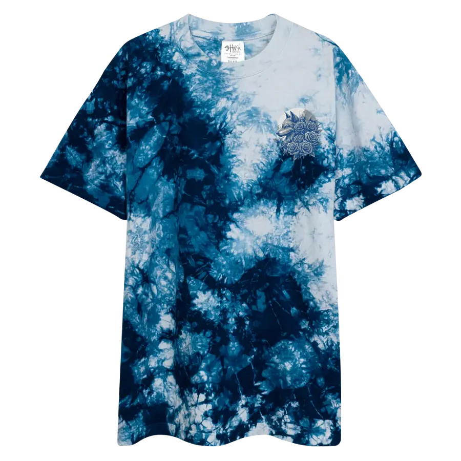 Midnight Roses Wolf Embroidered Tie-Dye Tee product image (4)