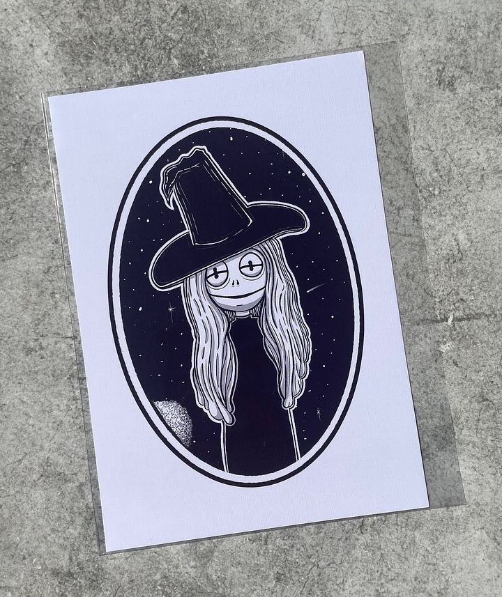 Frog Witch A6 Fine Art Print product image (1)