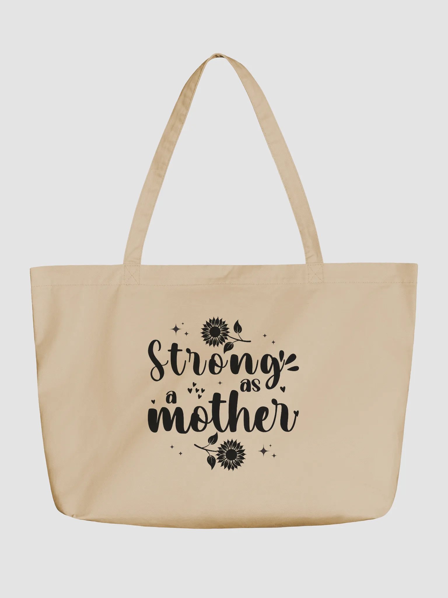 Strong as a Mother, Mother`s Eco Tote Bag - Cream product image (2)