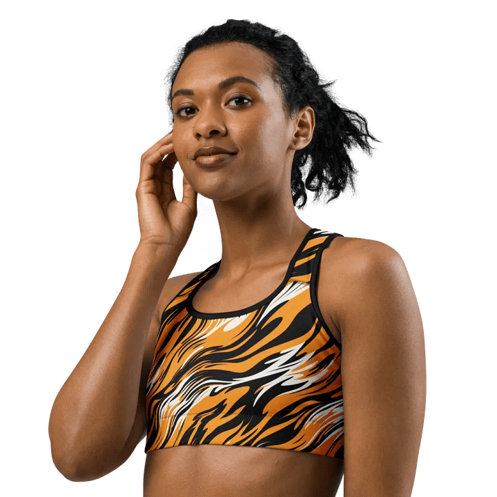 Roaring Tiger All-Over Print Sports Bra product image (2)