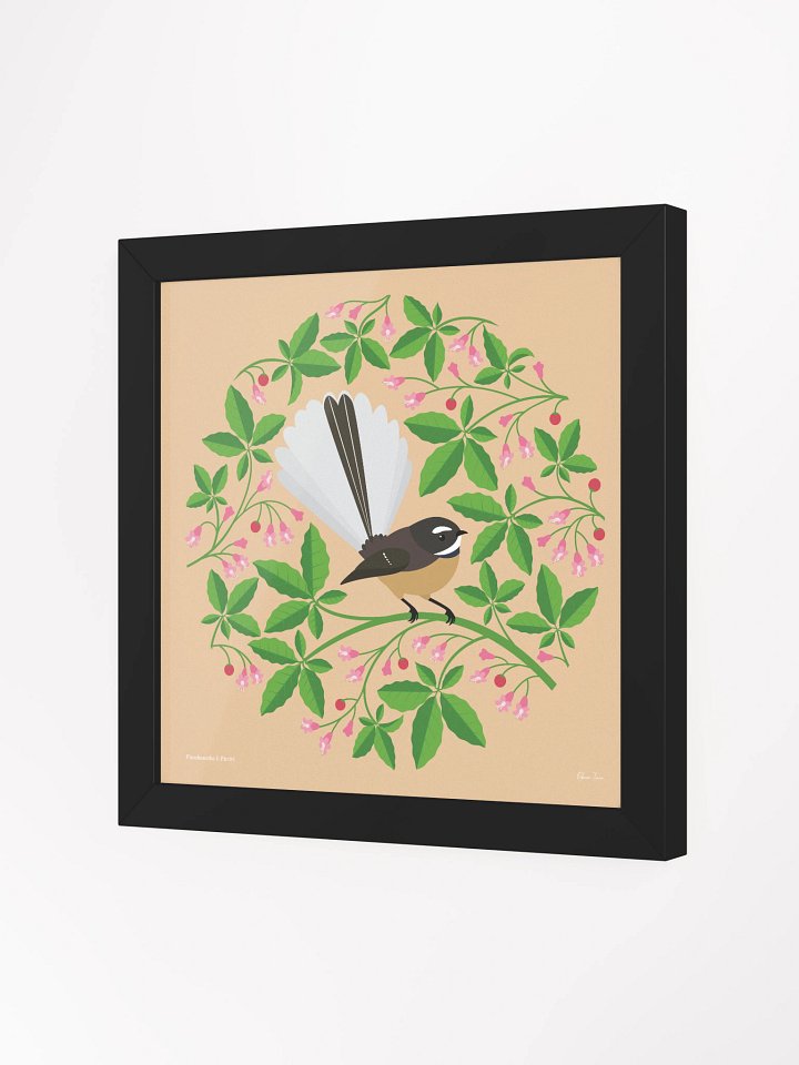 Pīwakawaka (Fantail) in Pūriri Framed Wall Art product image (2)