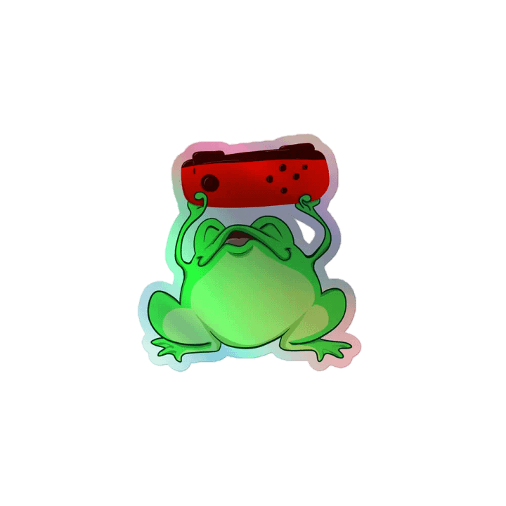 Triumphant Gamer Frog Sticker product image (1)
