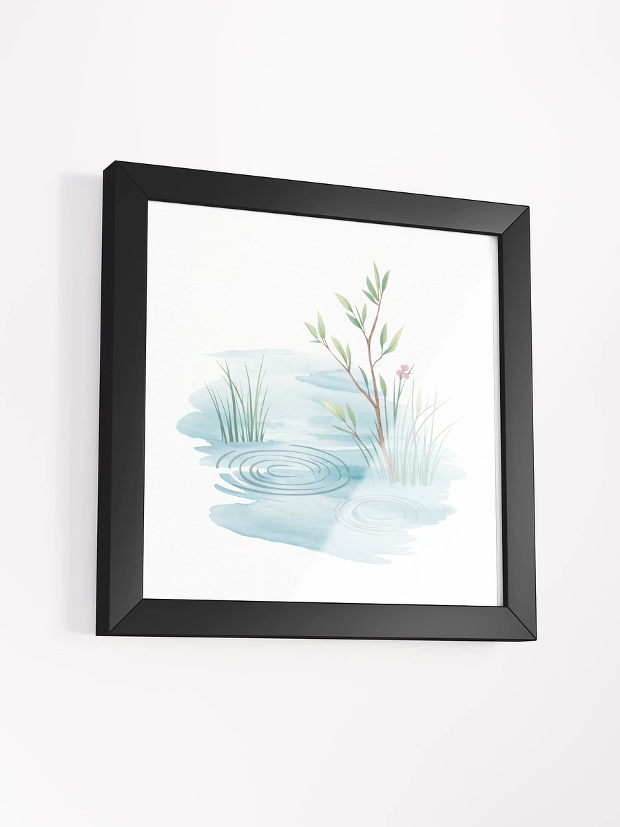 Tranquil Water's Edge Watercolor - Framed Poster product image (3)