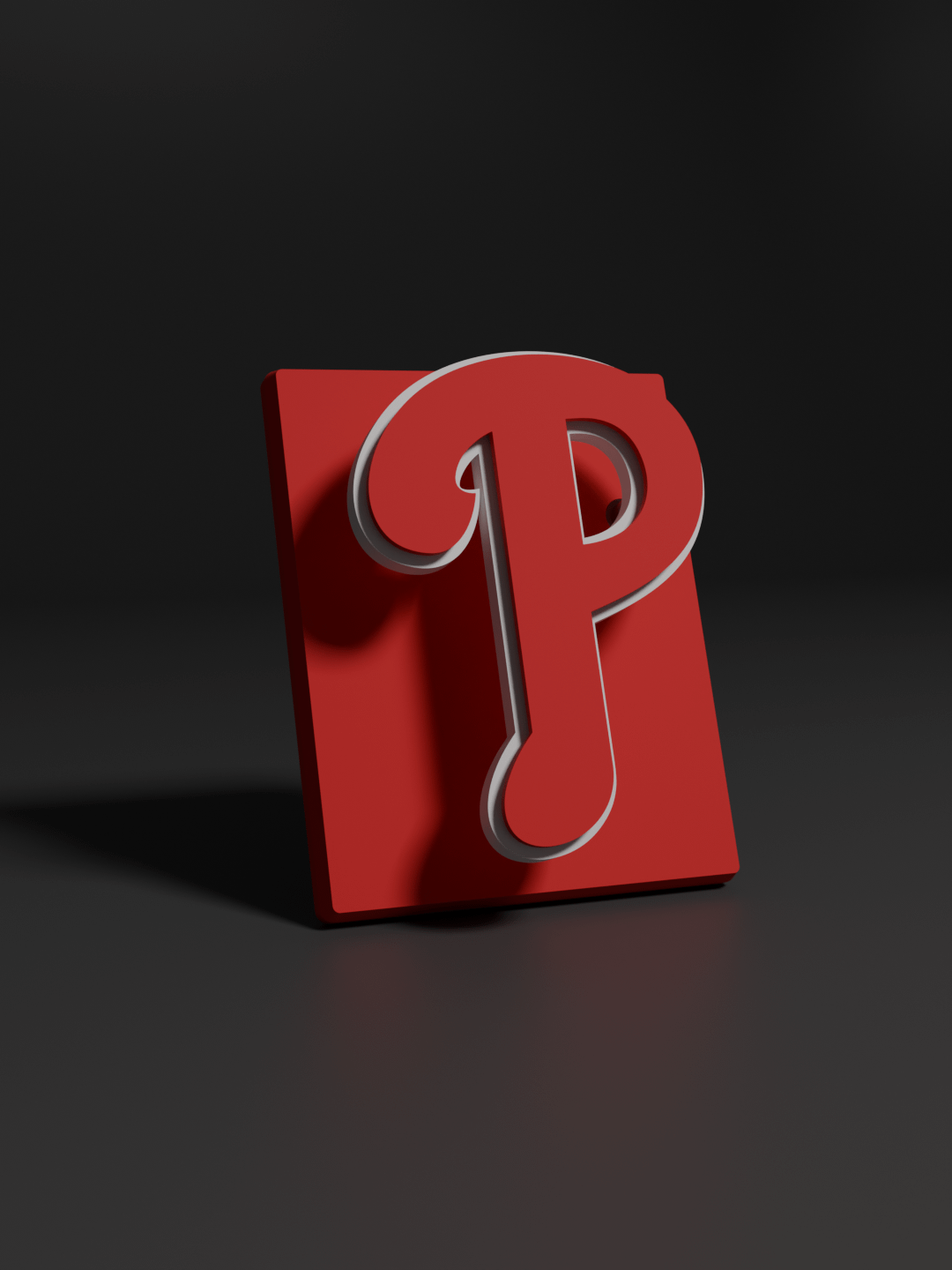 Philadelphia Phillies P 3D Printed Floating Logo Sign (Digital File Only) product image (1)