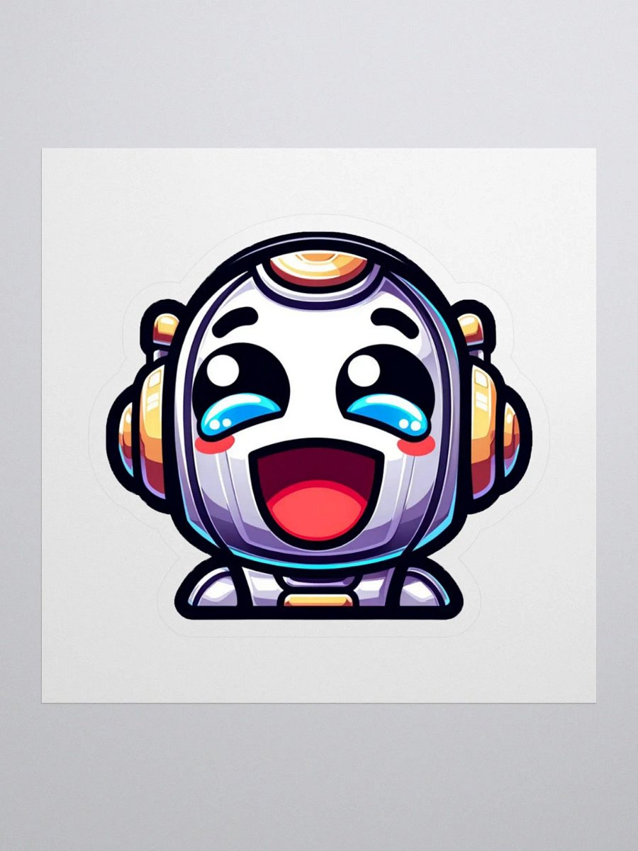Cheerful Robot Kiss Cut Stickers product image (1)