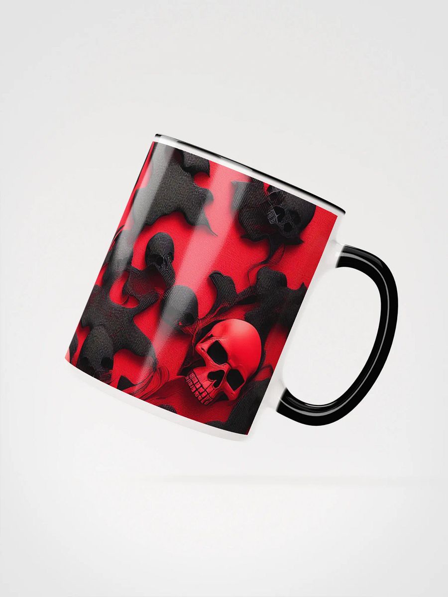 Ceramic Mug with Color inside black and red skull product image (8)