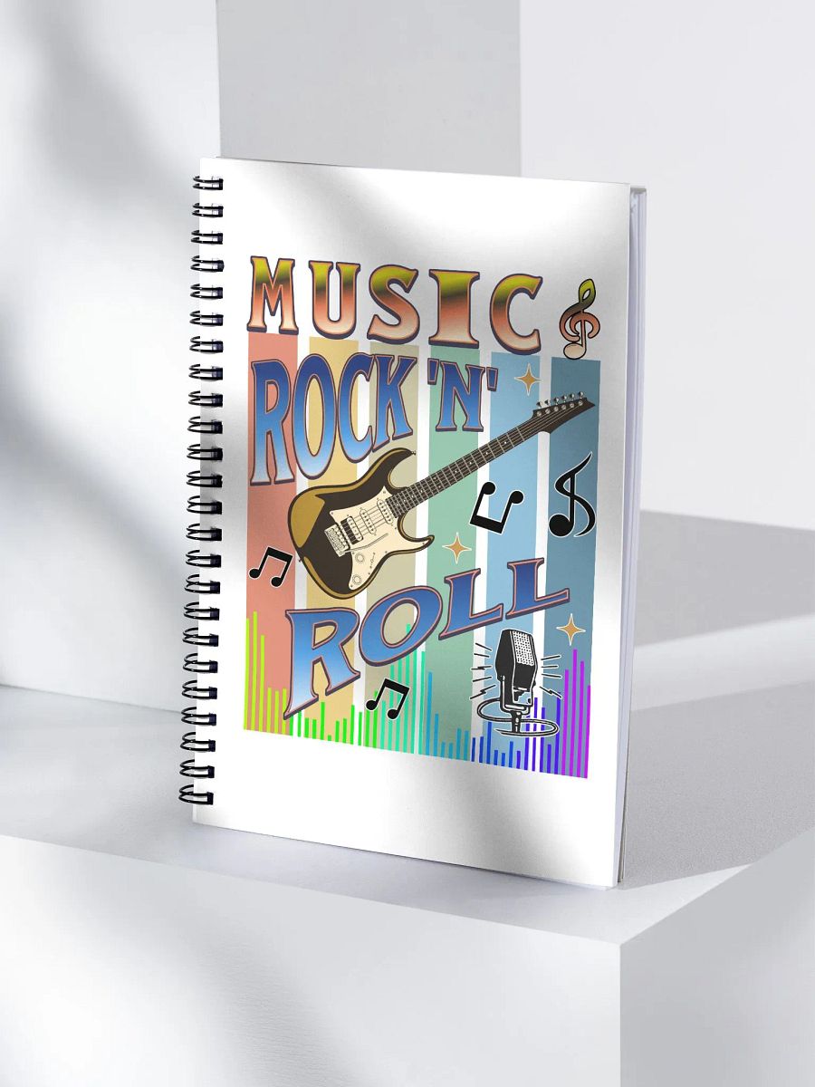 Music Rock N Roll Guitar Vibes Spiral Notebook product image (3)