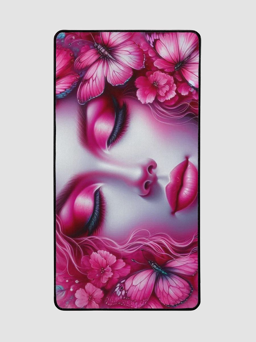 Pink Woman and Butterflies Desk Mat product image (2)