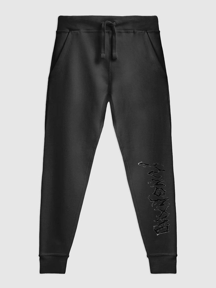 YvngNxmd Black Script Logo SweatPants product image (1)