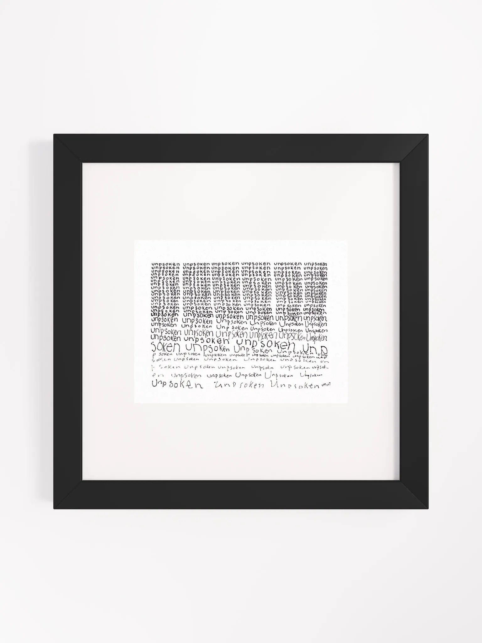 Unpsoken Panel Card Print Framed product image (1)