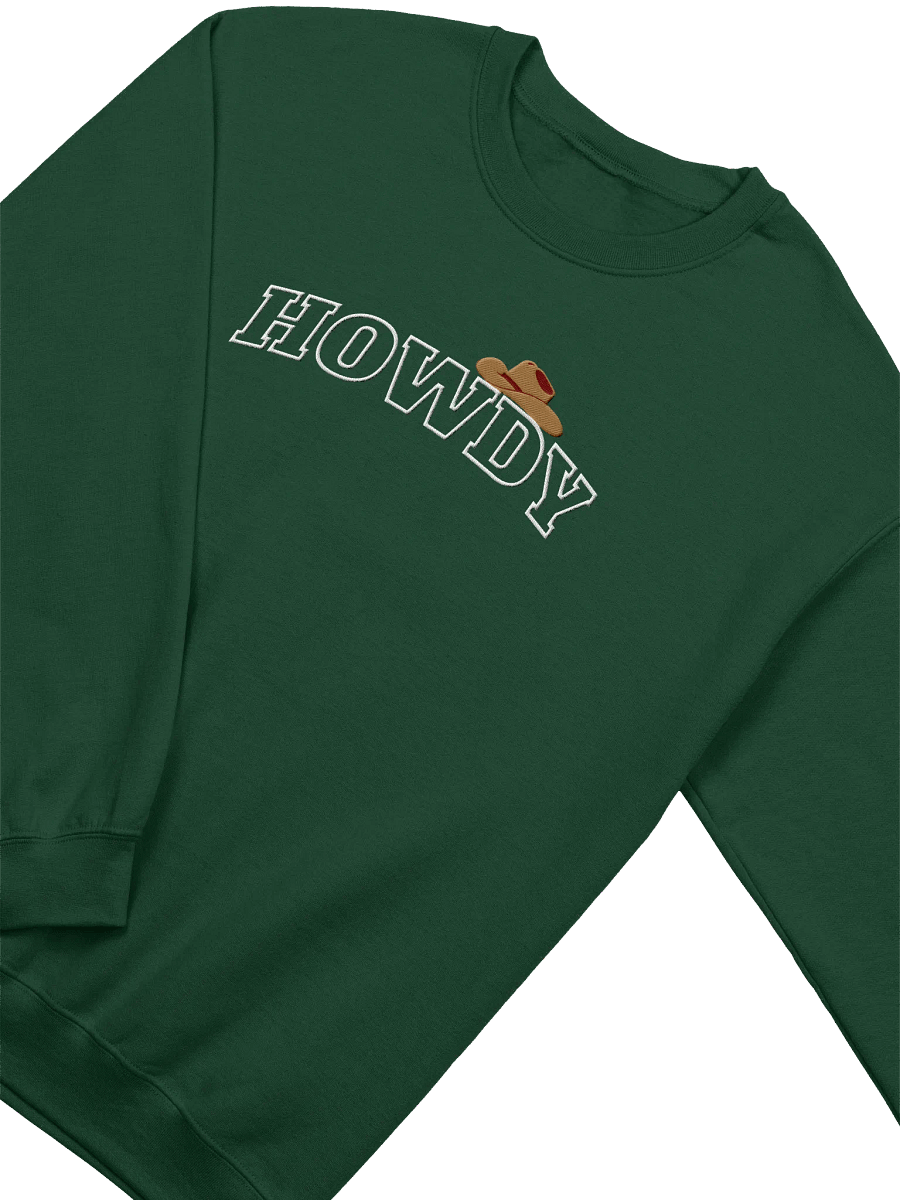 Fun Howdy Embroidery Crewneck with Cowboy Hat product image (7)