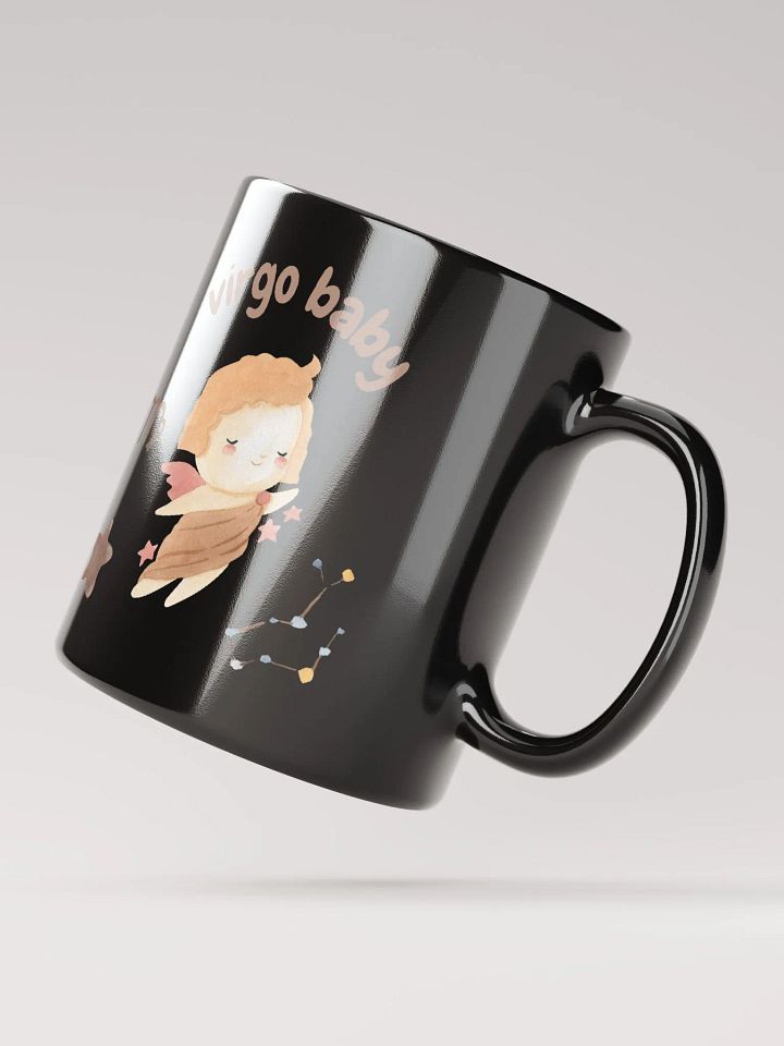 Virgo Baby August 23 – September 22 BLACK GLOSSY MUG Baby Gift, New Baby Gift, Fun Astrology Gift product image (3)