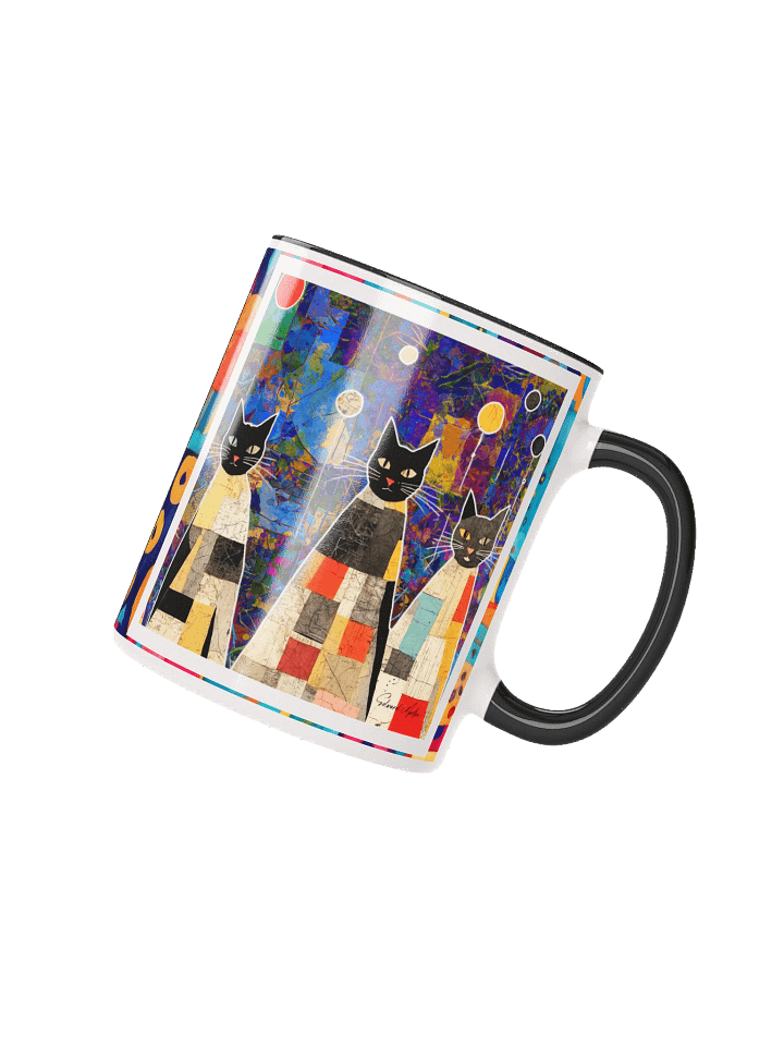 Whimsical Patchwork Cats Ceramic Mug product image (18)