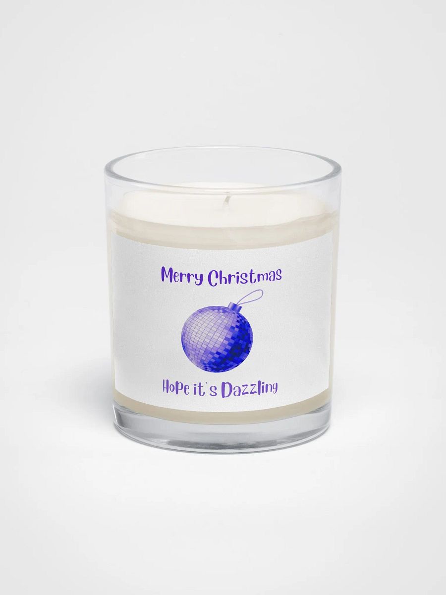 Dazzling Mirrorball Christmas Candle - Purple product image (1)