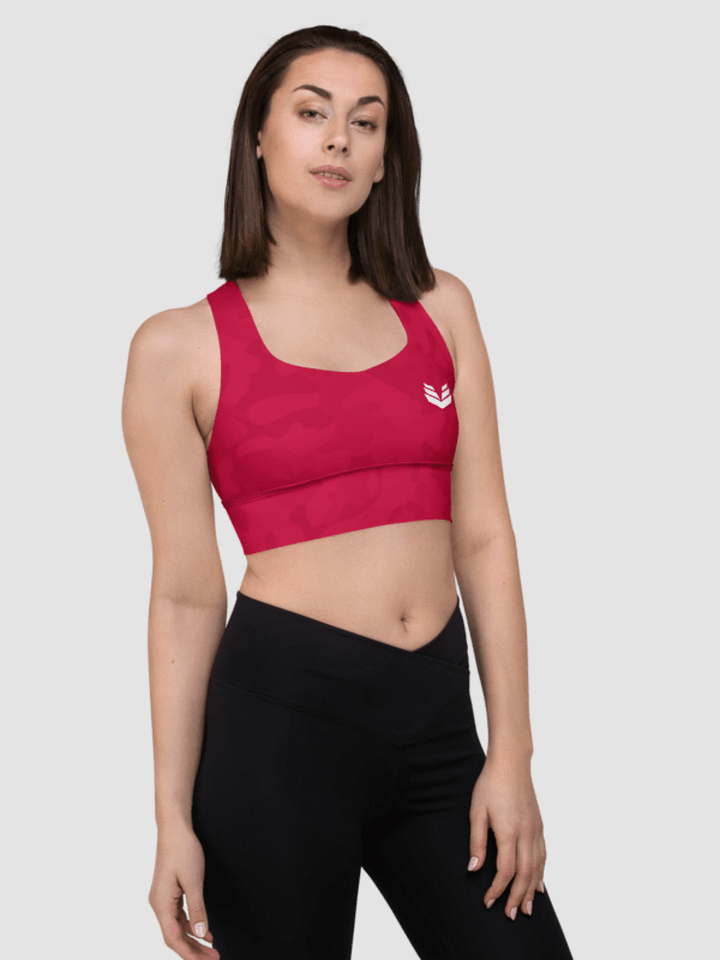 Longline Sports Bra - Crimson Camo product image (2)