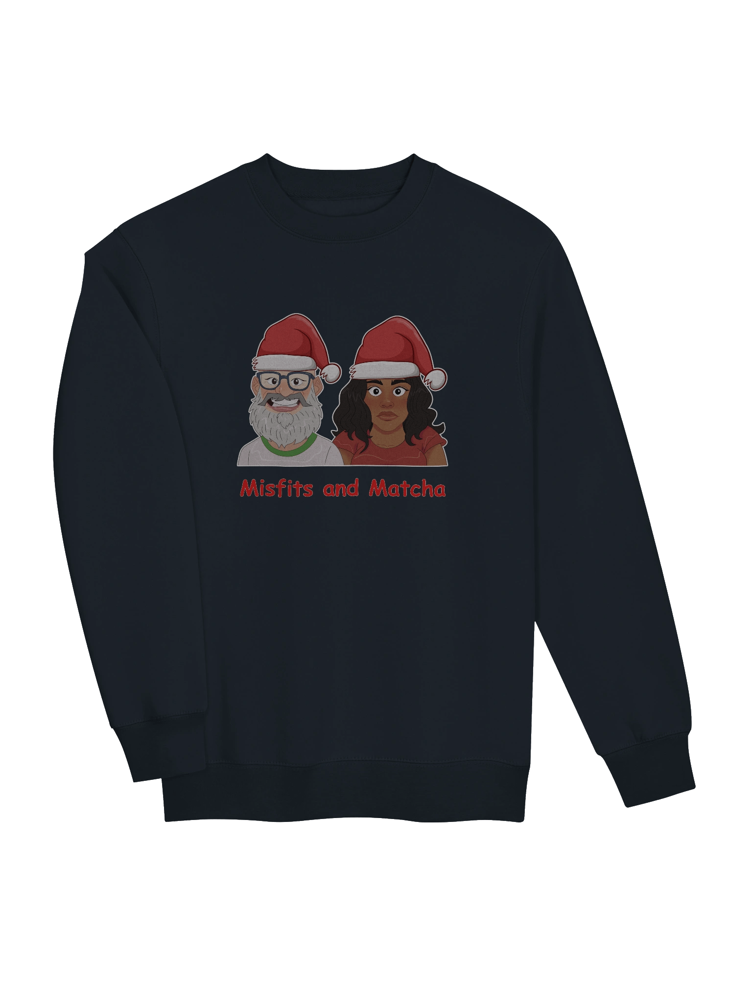 Misfits and Matcha Santa Hats Pullover Sweatshirt product image (7)