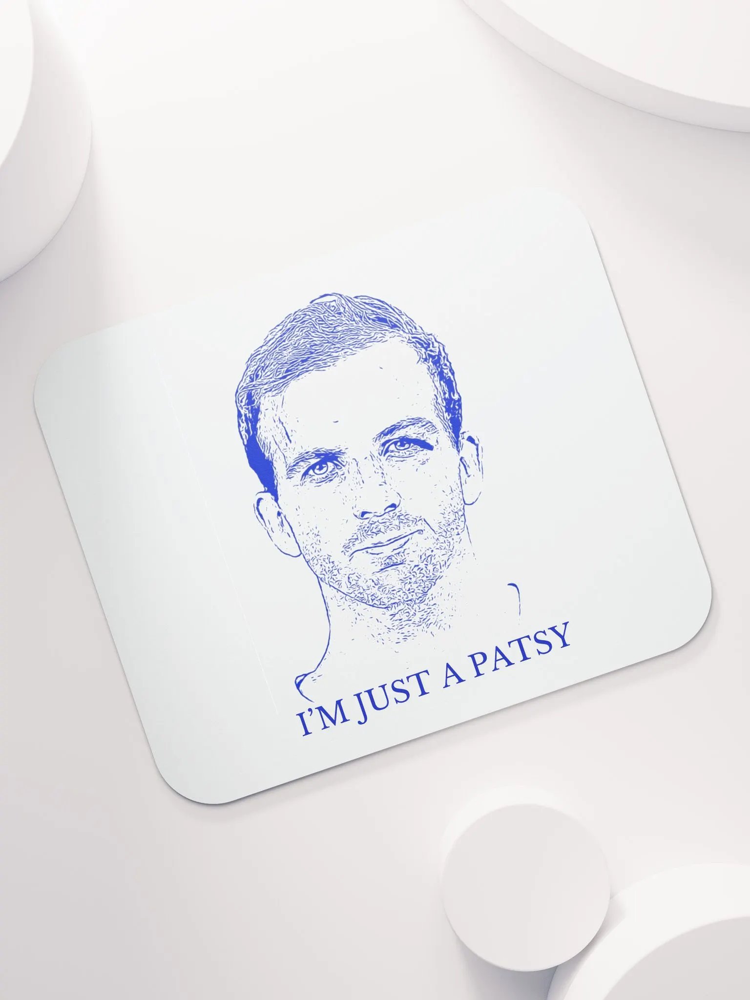 I'm Just a Patsy Mouse Pad (Blue/White) product image (7)