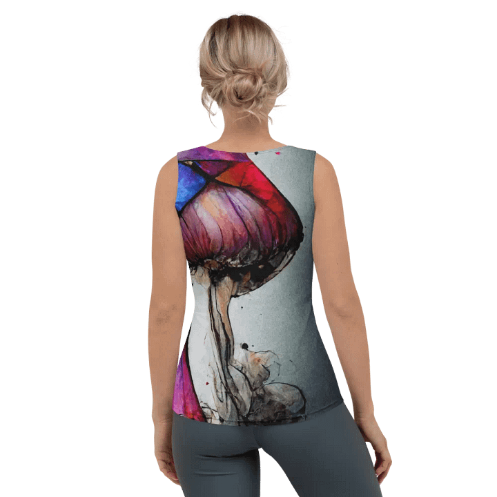 Stained Glass Mushroom All-Over Print Tank Top product image (2)