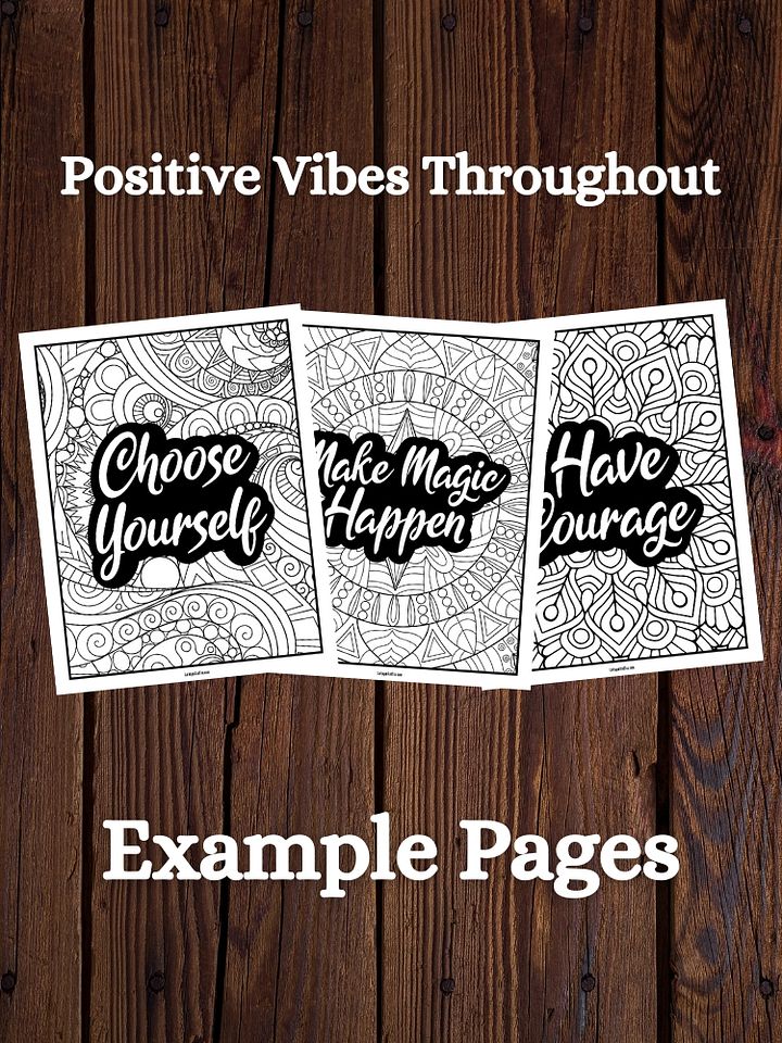 Inspire & Empower Adult Coloring Book | Motivational + Inspirational Quotes product image (2)