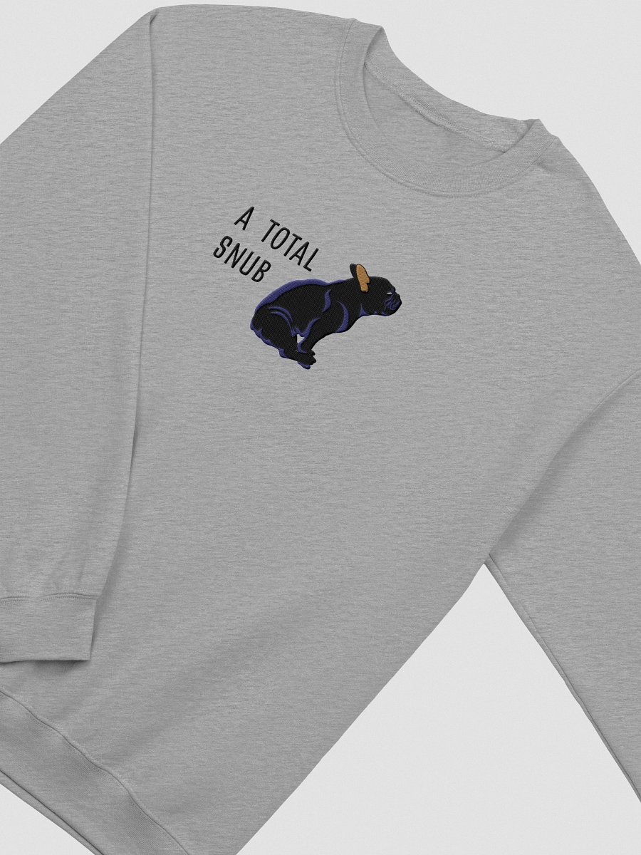 A Total Snub Sweatshirt (Embroidered) of a French Bulldog(Black) product image (15)
