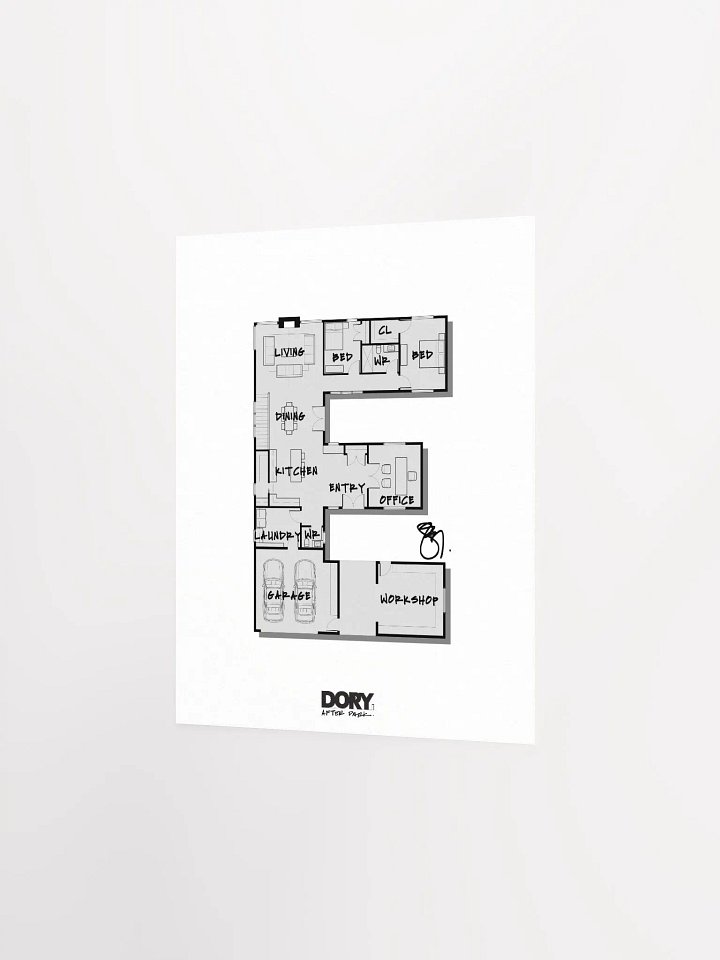 Alphabet Floor Plan Poster - E product image (2)