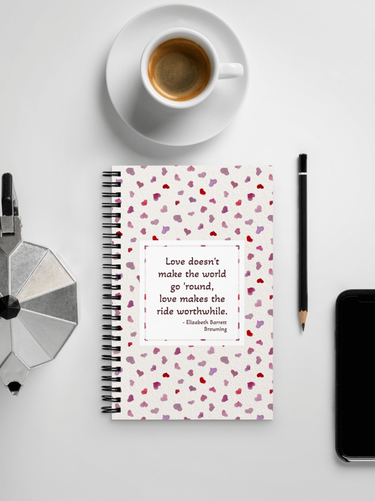 Love Makes the Ride Worthwhile Hearts Notebook product image (8)