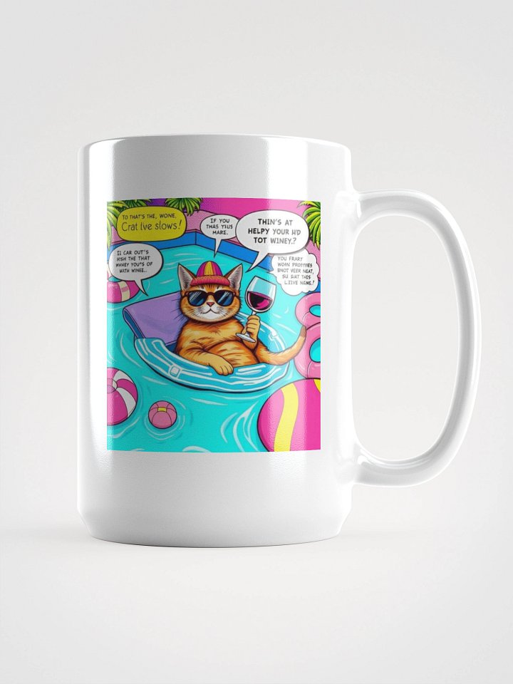 Wine Cat Pool Day Mug product image (1)