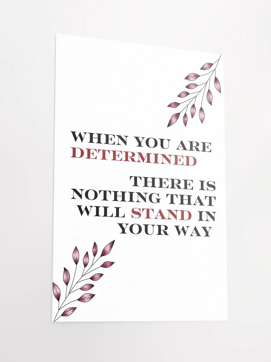 Determined Motivational Quote Poster product image (2)