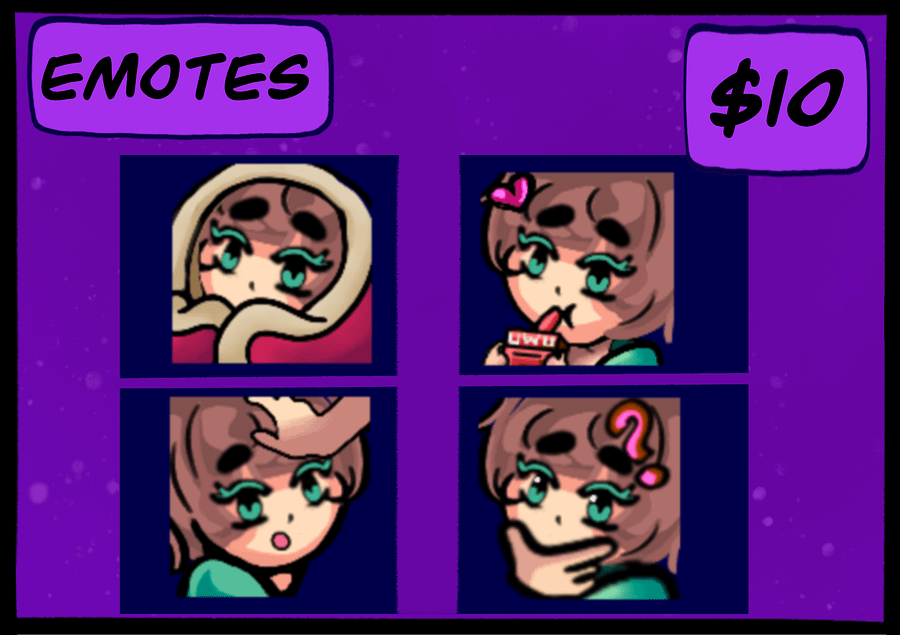Pre-made Emotes Brown Hair product image (1)
