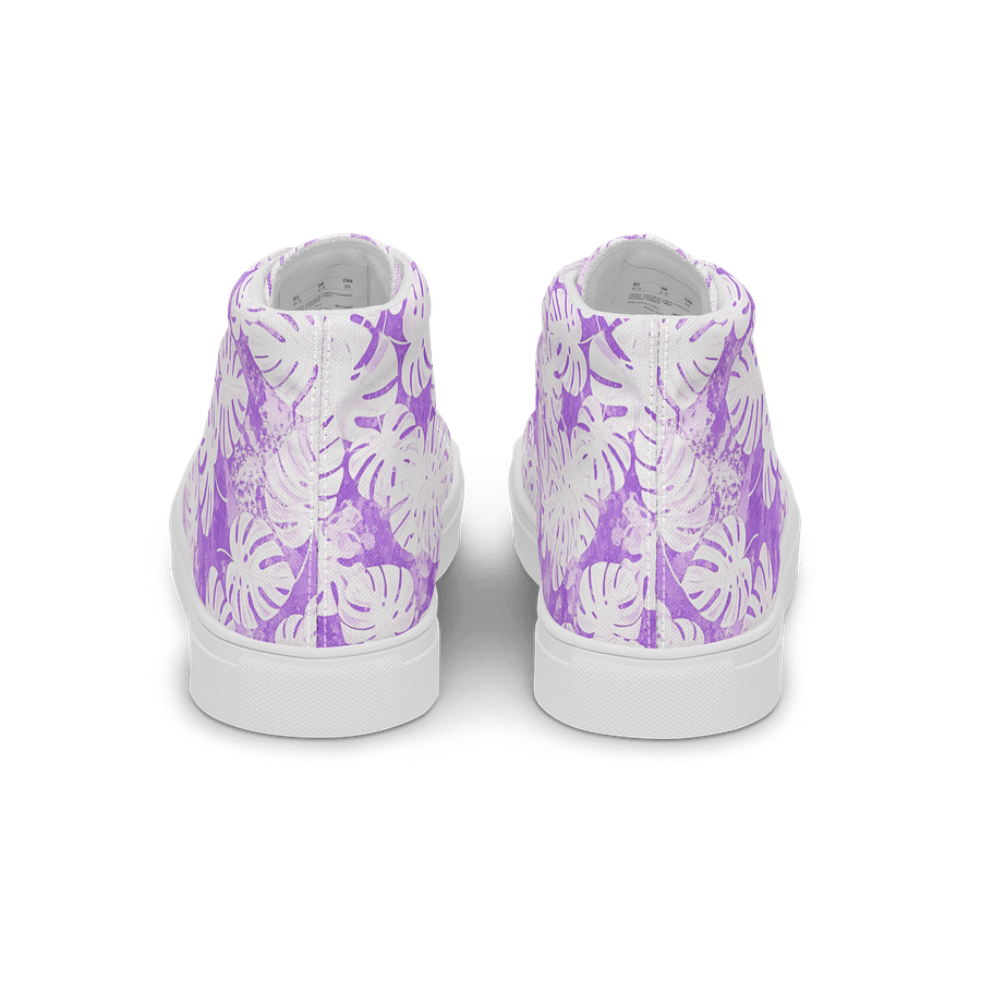 Monstera Magic Women's High Top Canvas Shoes product image (4)