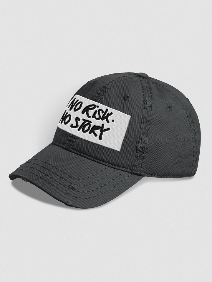 "No Risk No Story" Distressed Black Cap product image (2)