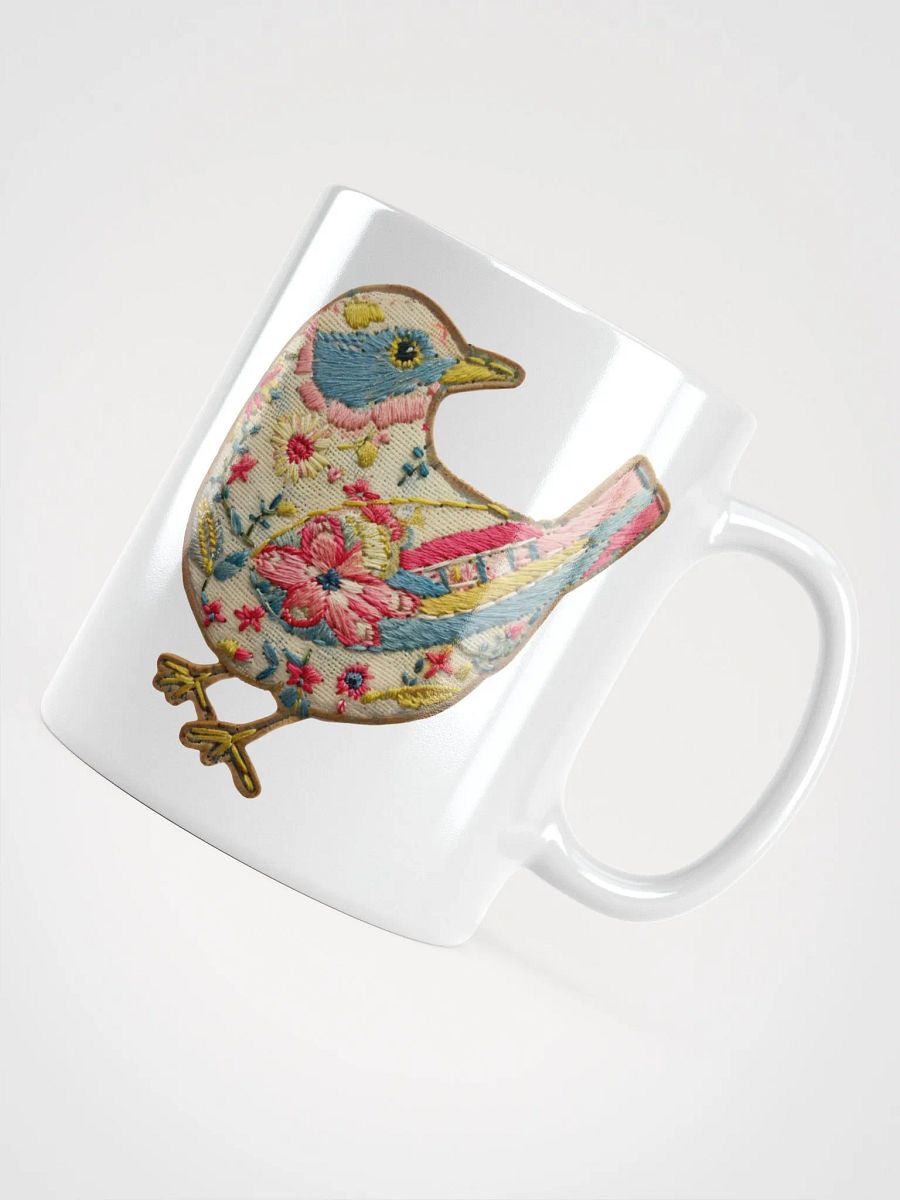 Floral Bird Embroidered Patch Mug product image (11)