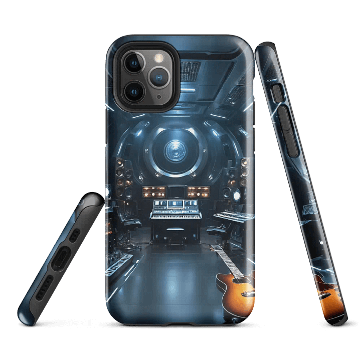 Futuristic Studio Vibes iPhone Tough Case - Sci-Fi Music Room Design product image (2)
