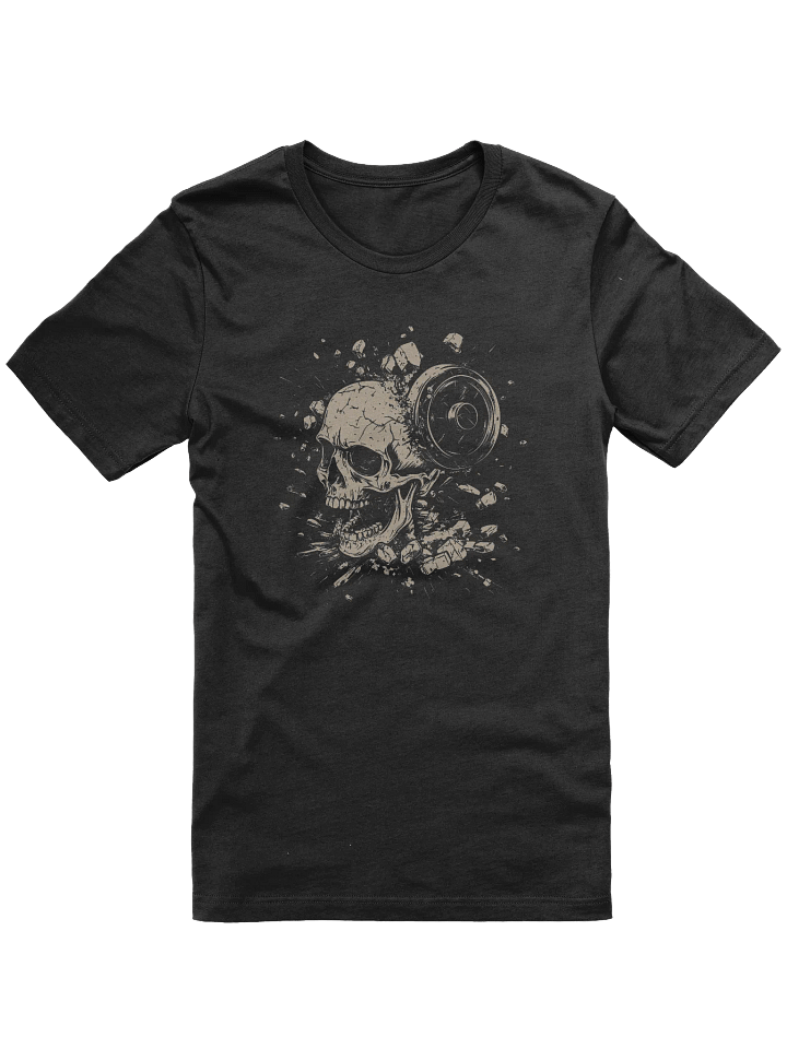 Skull Weightlifting T-Shirt, Gym Skull Shirt, Fitness Workout Tee product image (1)