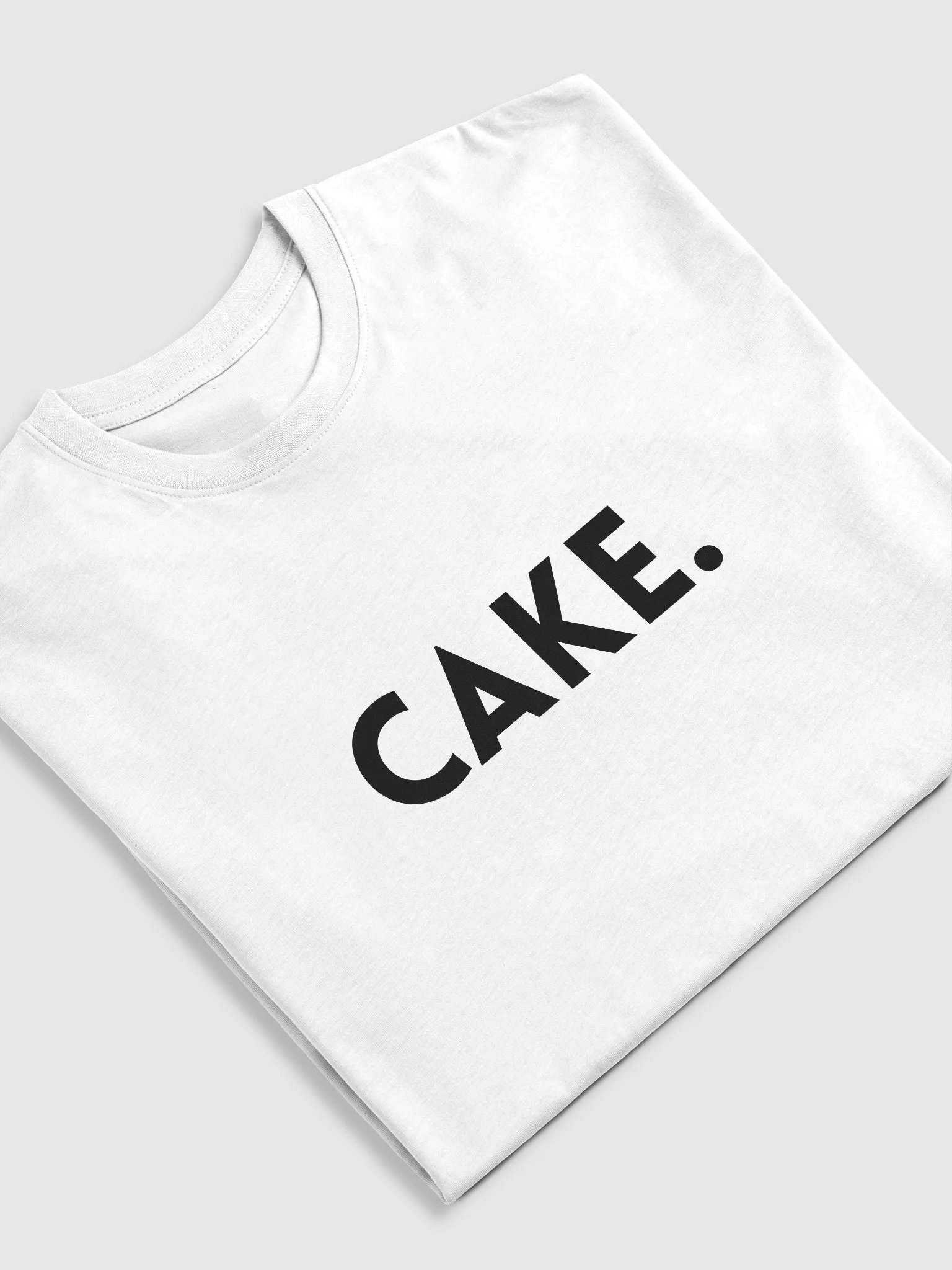 "Cake." T-Shirt – Minimalist Foodie Tee for Dessert Lovers product image (4)