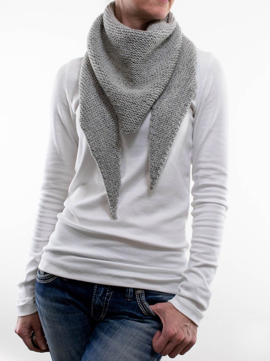 Skinny Triangle Scarf Knitting Pattern - Road Trip product image (1)