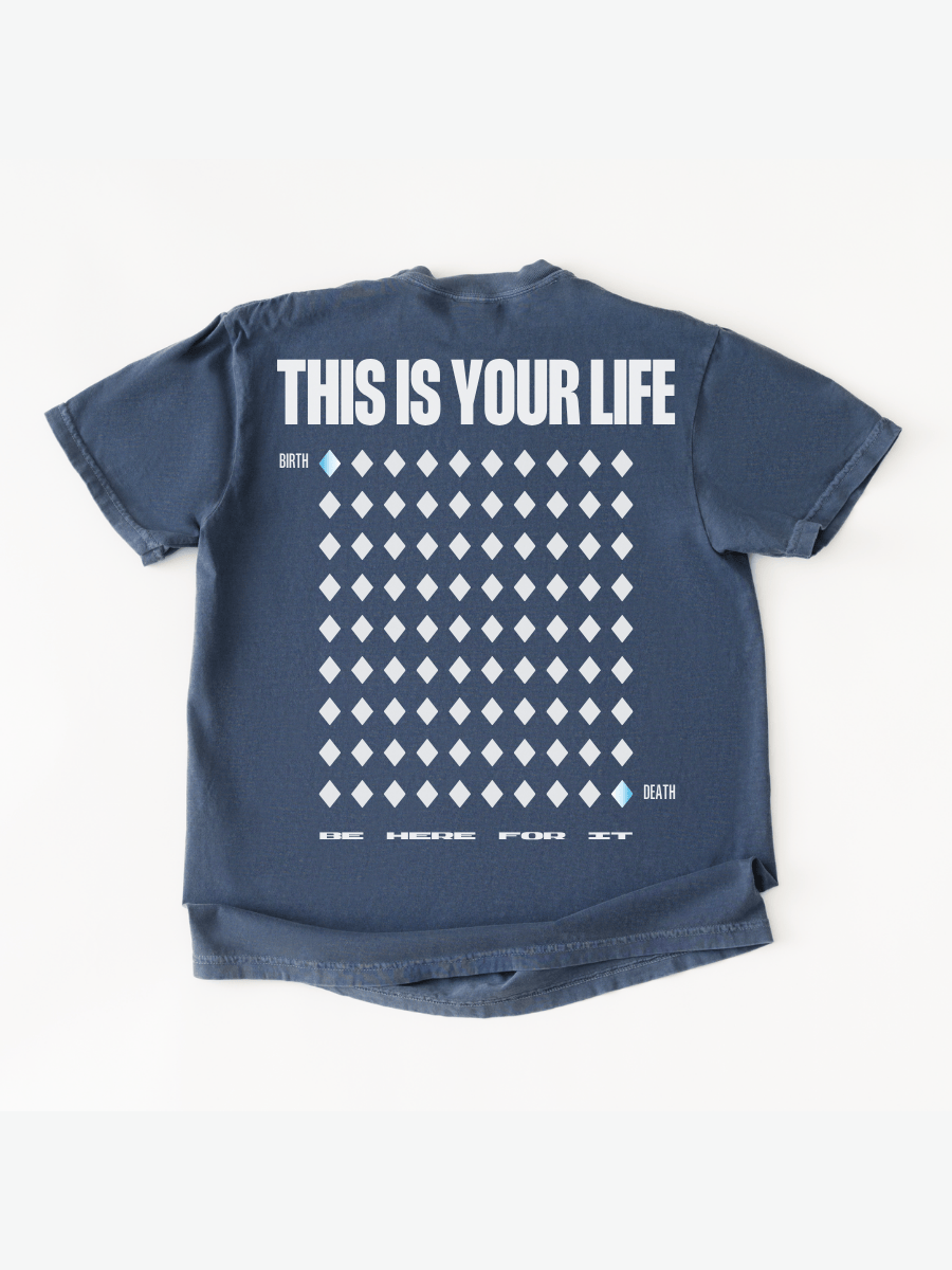 Blue Door THIS IS YOUR LIFE Tee Shirt - 90 Year Diamond Star Design - Blue Door Life Philosophy Collection - Soft-Washed Garment-Dyed Fabric - San Diego Made product image (5)