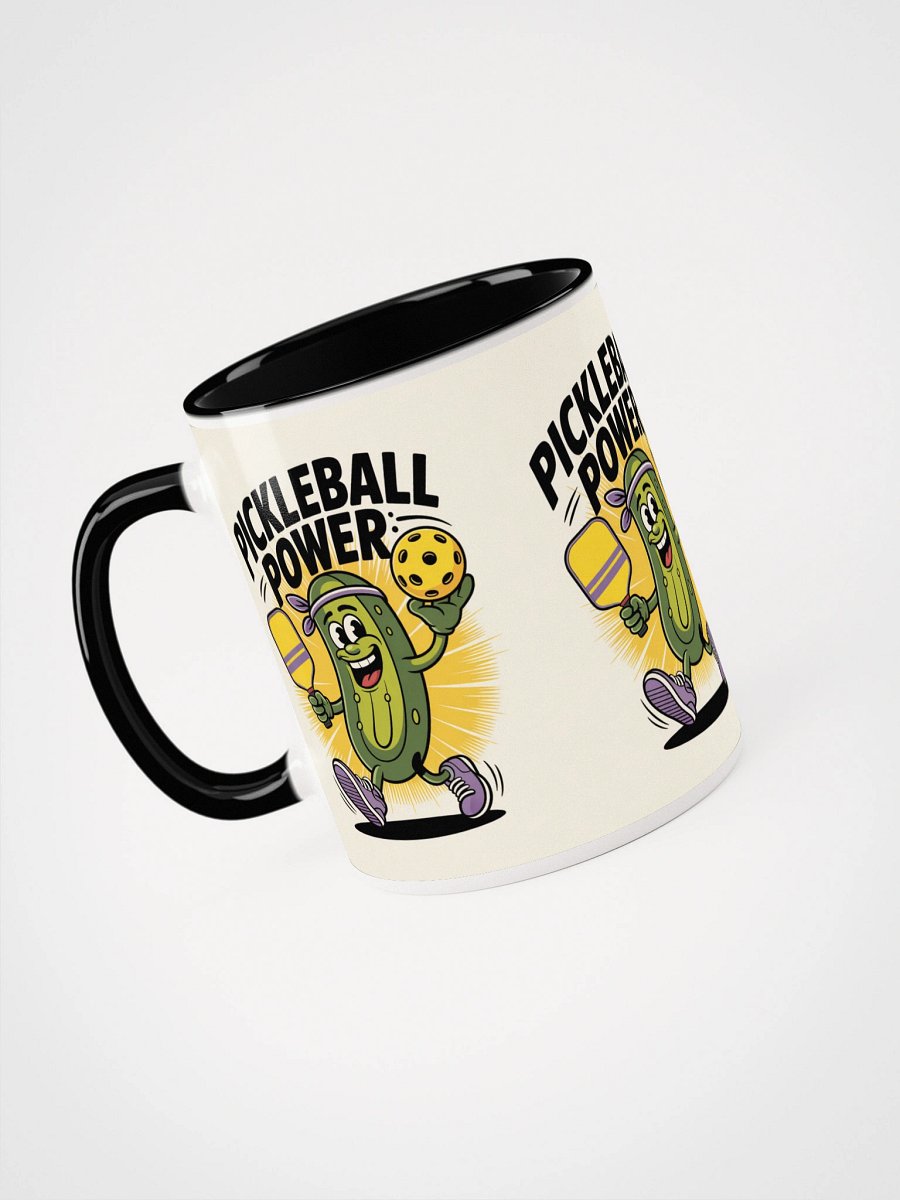 Pickleball Power Mug – Fun Pickle Character with Paddle product image (6)