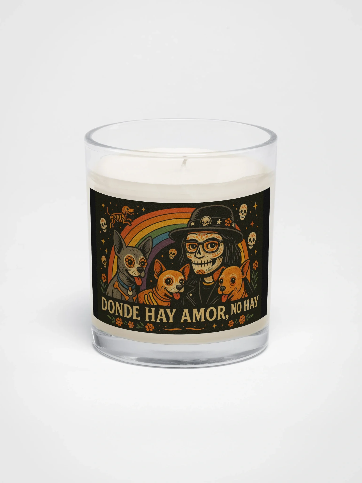 "Donde Hay Amor, No Hay Muerte" Soy Wax Candle – Love & Remembrance Design product image (4)