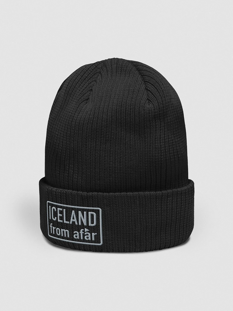 Iceland from afar. Organic Cotton Ribbed Beanie product image (6)