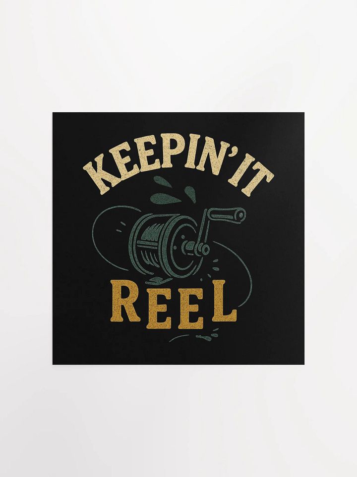 Keepin' It Reel Vintage Poster – Funny Fisherman Wall Art product image (2)