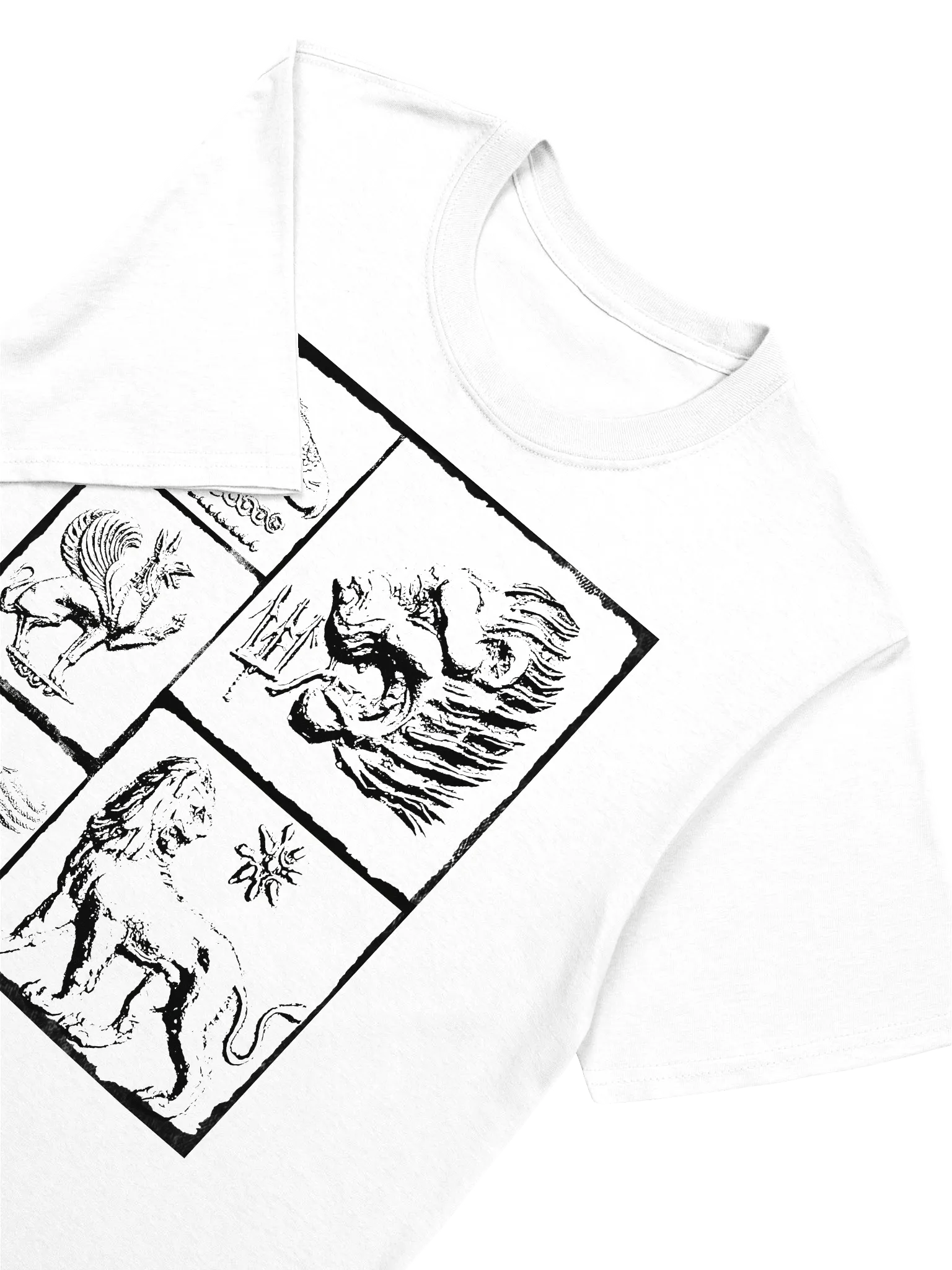 Lion versus Griffin Eternal Fight, White T-shirt product image (5)